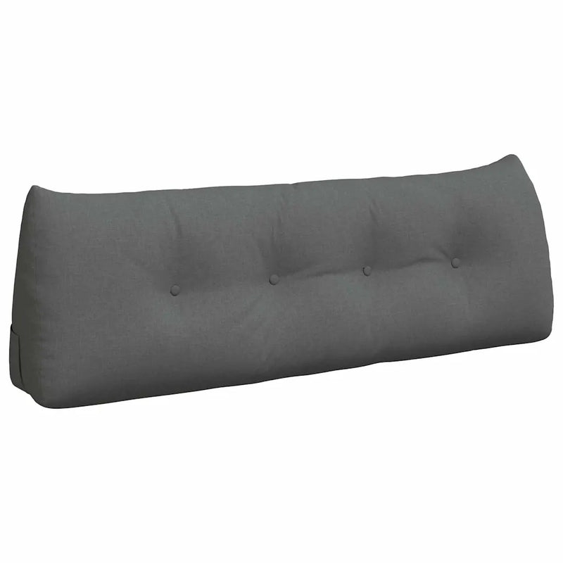 Back Pillow Dark Grey 140 x 24 x 50 cm Fabric