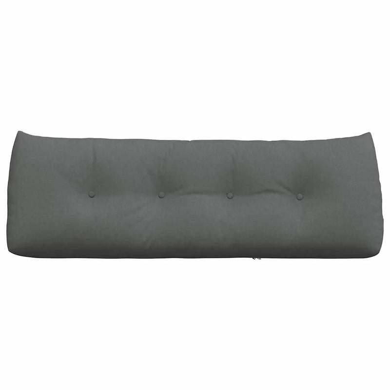 Back Pillow Dark Grey 140 x 24 x 50 cm Fabric