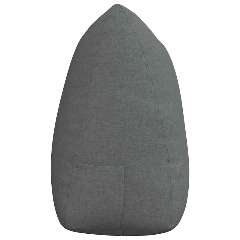 Back Pillow Dark Grey 140 x 24 x 50 cm Fabric