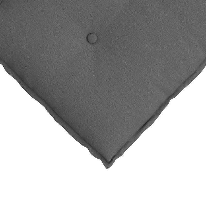 Back Pillow Dark Grey 120 x 19 x 50 cm Fabric