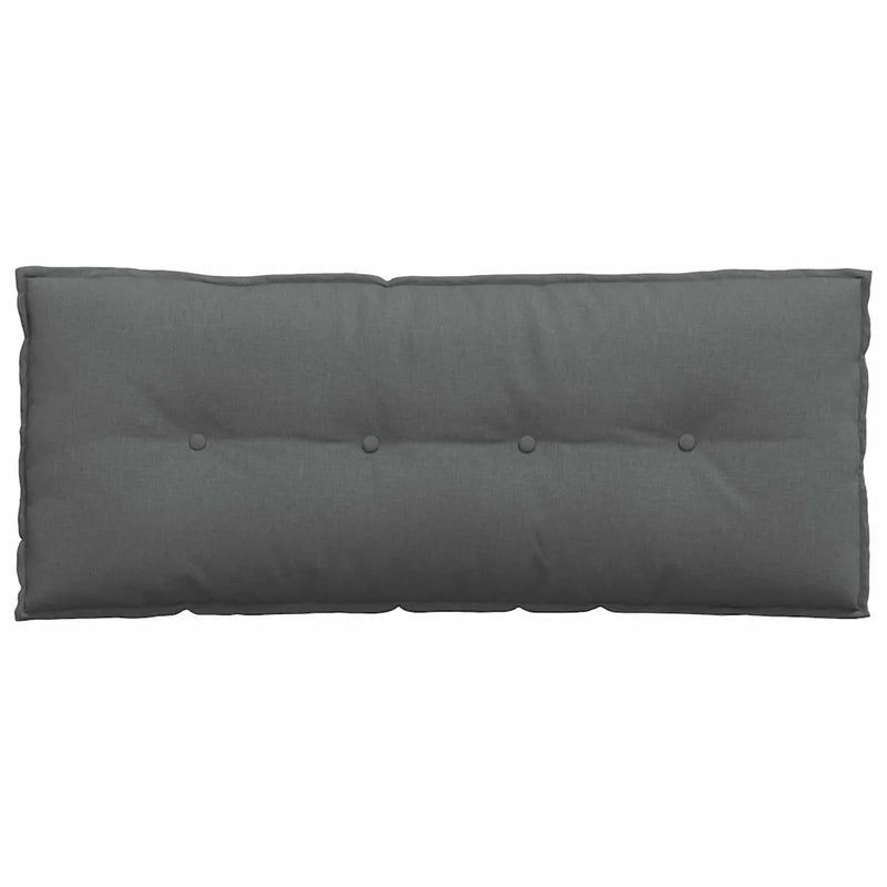 Back Pillow Dark Grey 120 x 19 x 50 cm Fabric