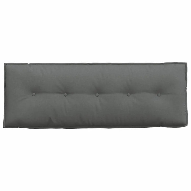 Back Pillow Dark Grey 140 x 19 x 50 cm Fabric