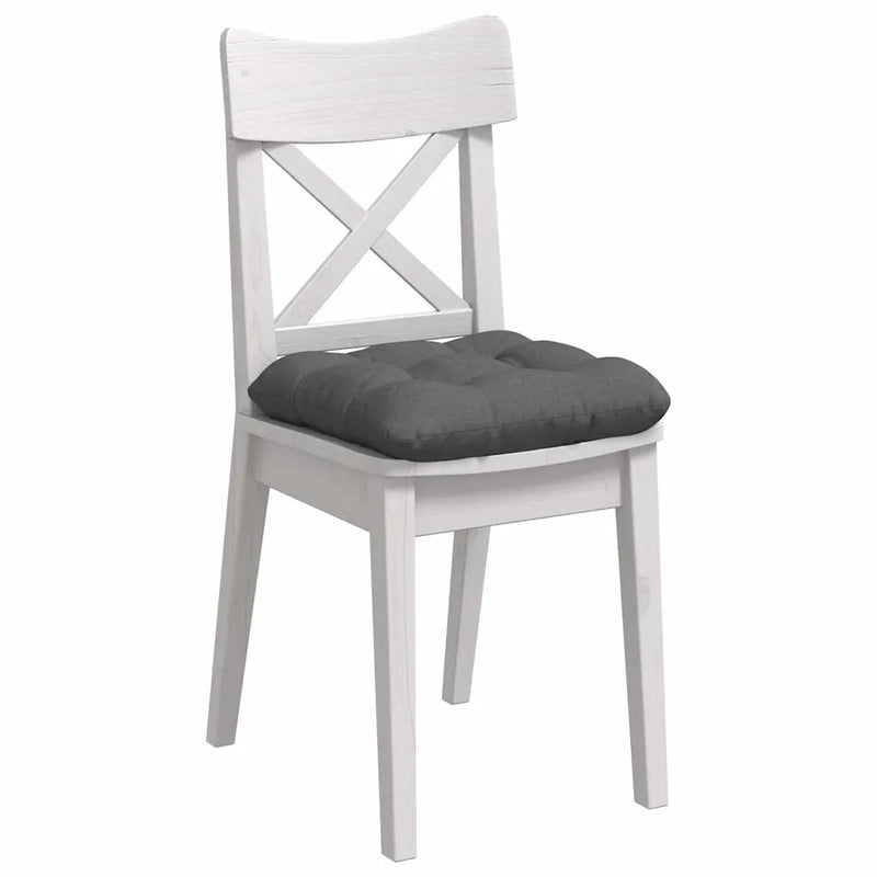 Seat Cushions 4 pcs Dark Grey 45 x 45 x 12 cm Fabric