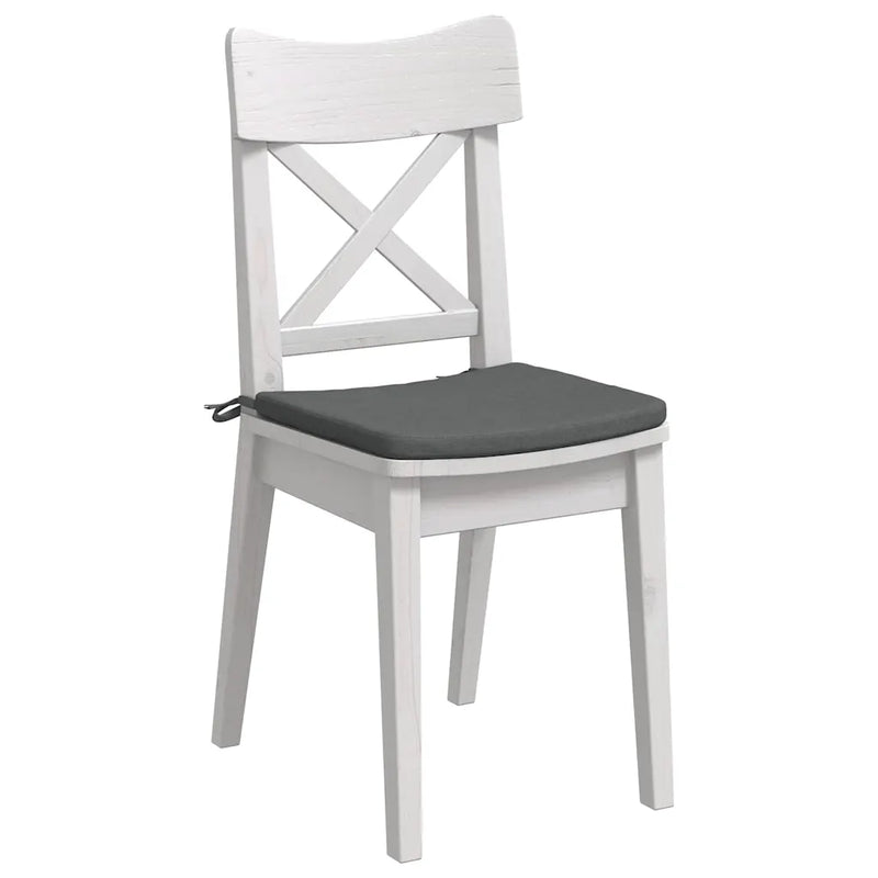 Seat Cushions 4 pcs Dark Grey 40 x 40 x 3 cm Fabric