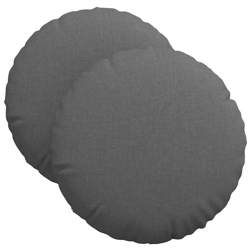 Seat Cushions 2 pcs Dark Grey ��40 x 13 cm Fabric