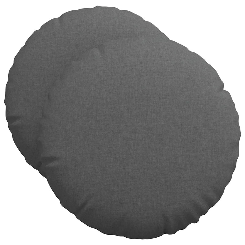 Seat Cushions 2 pcs Dark Grey ��50 x 19 cm Fabric