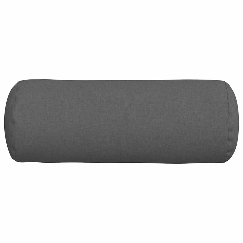 Bolster Pillows 2 pcs Dark Grey �� 25 x 70 cm Fabric