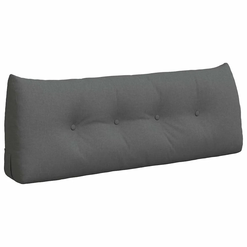 Back Pillow Dark Grey 120 x 24 x 50 cm Fabric