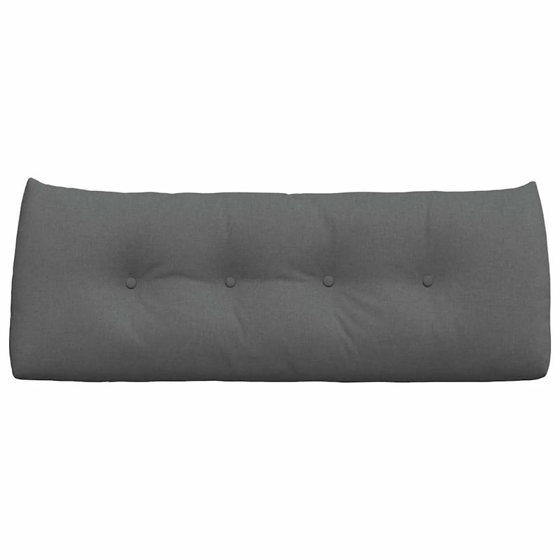 Back Pillow Dark Grey 120 x 24 x 50 cm Fabric