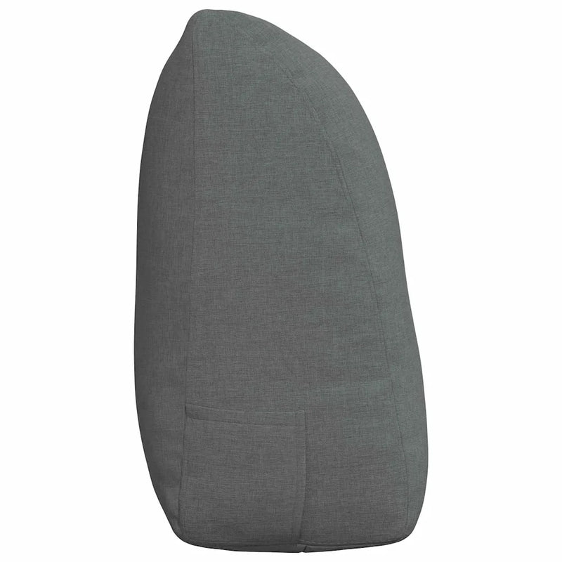 Back Pillow Dark Grey 120 x 24 x 50 cm Fabric