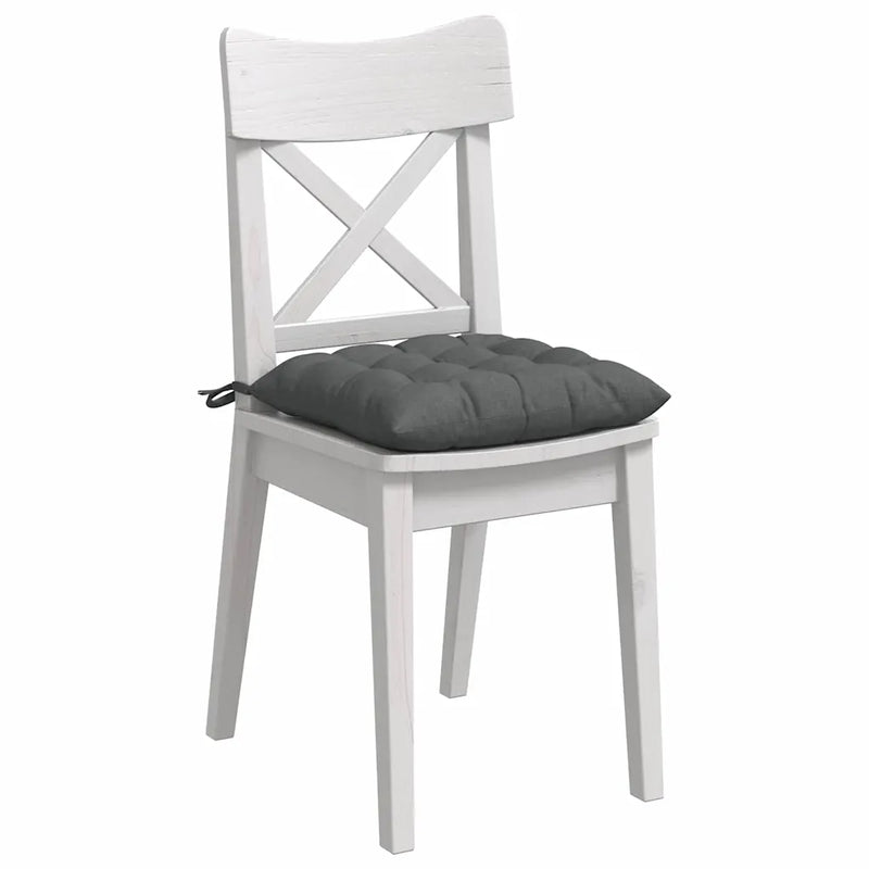 Seat Cushions 4 pcs Dark Grey 40 x 40 x 6 cm Fabric