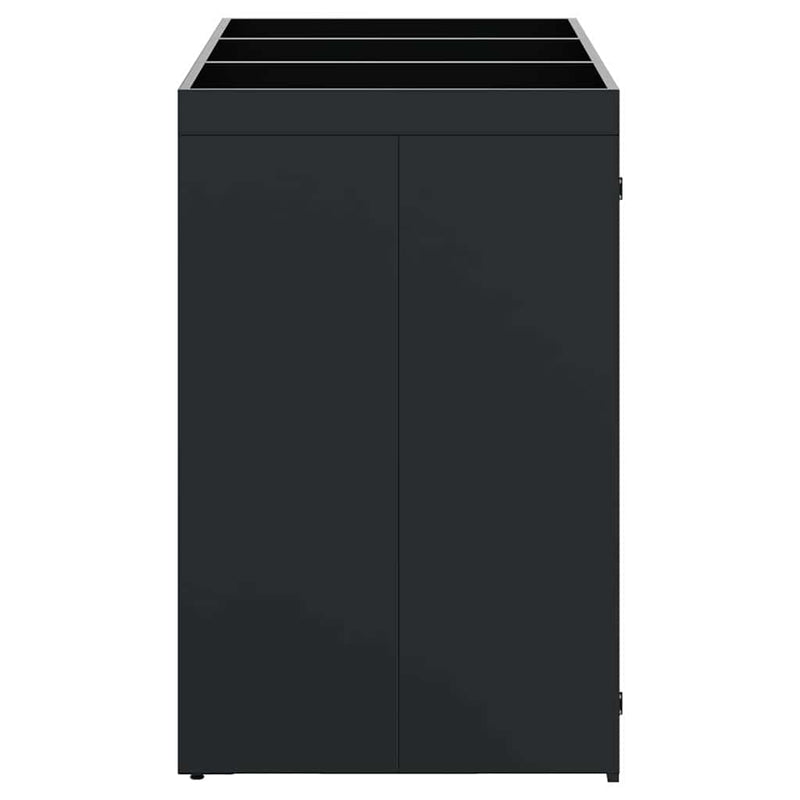 Wheelie Bin Storage for 3 Bins Black 204 x 77,5 x 121,5 cm