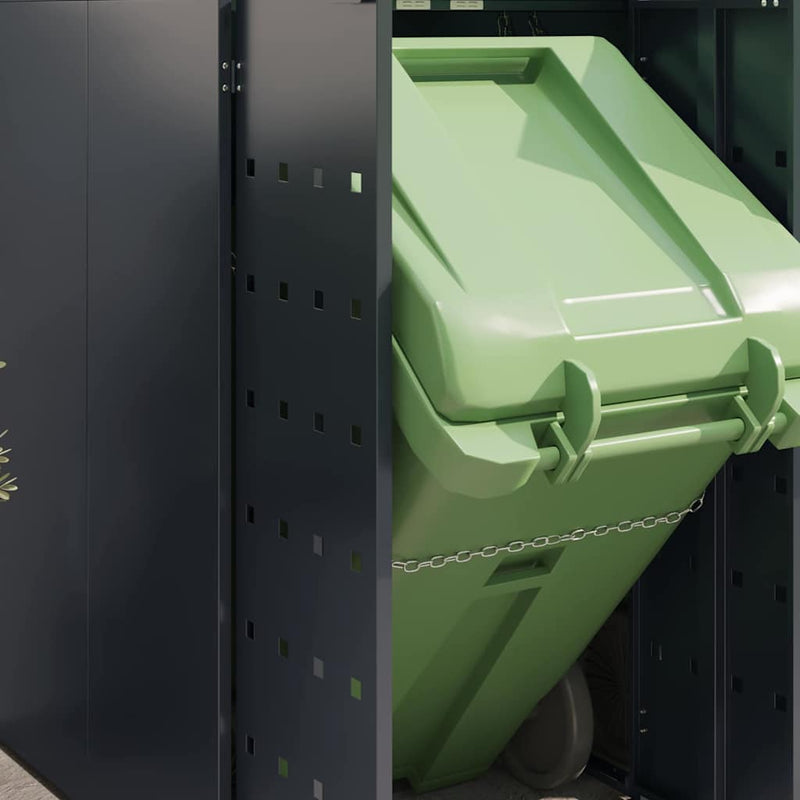 Wheelie Bin Storage for 6 Bins Anthracite 408 x 77,5 x 121,5 cm