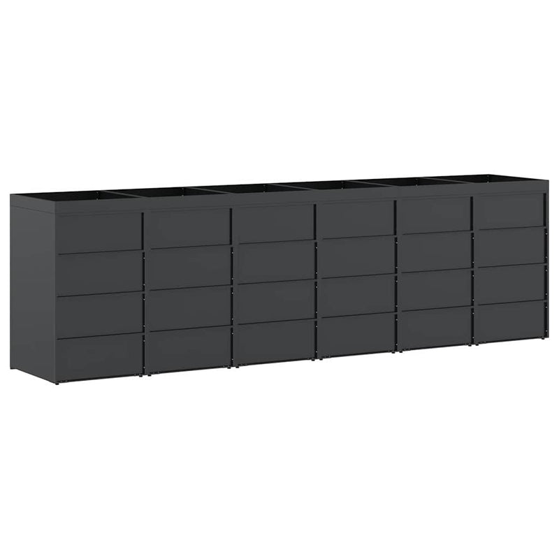 Wheelie Bin Storage for 6 Bins Anthracite 408 x 77,5 x 121,5 cm