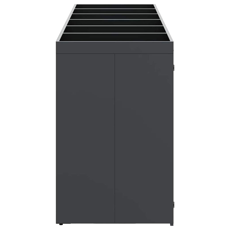 Wheelie Bin Storage for 6 Bins Anthracite 408 x 77,5 x 121,5 cm