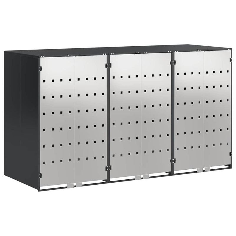 Wheelie Bin Storage for 3 Bins Anthracite 340 x 77.5 x 115.5 cm