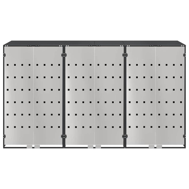 Wheelie Bin Storage for 3 Bins Anthracite 340 x 77.5 x 115.5 cm