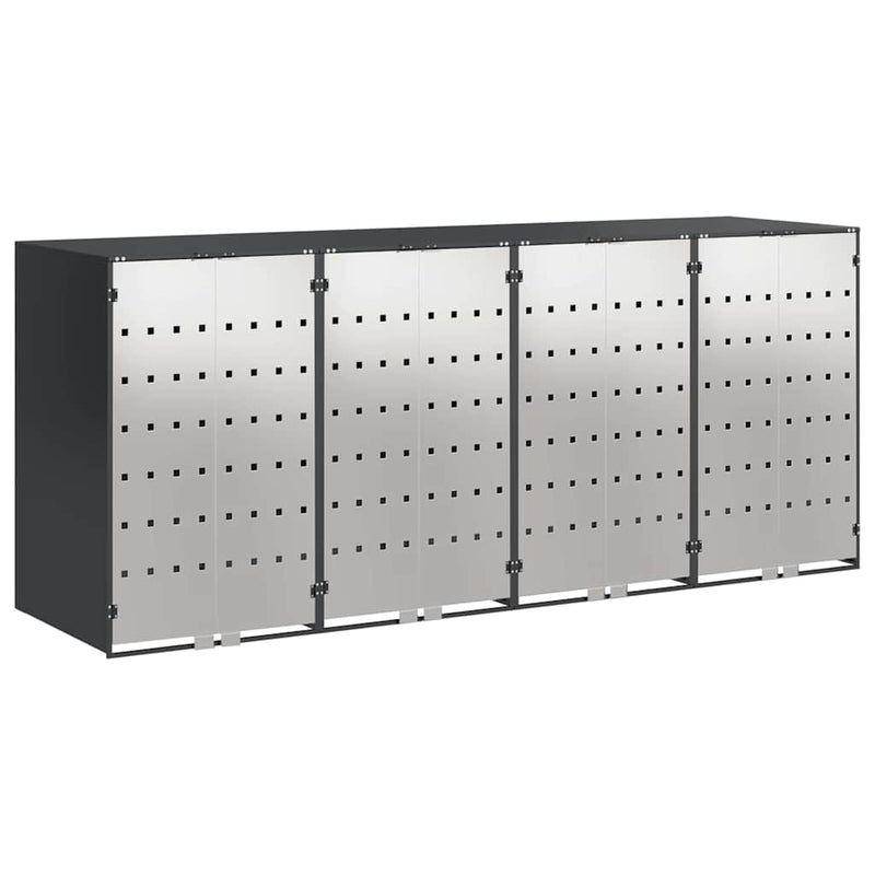 Wheelie Bin Storage for 3 Bins Anthracite 340 x 77.5 x 115.5 cm