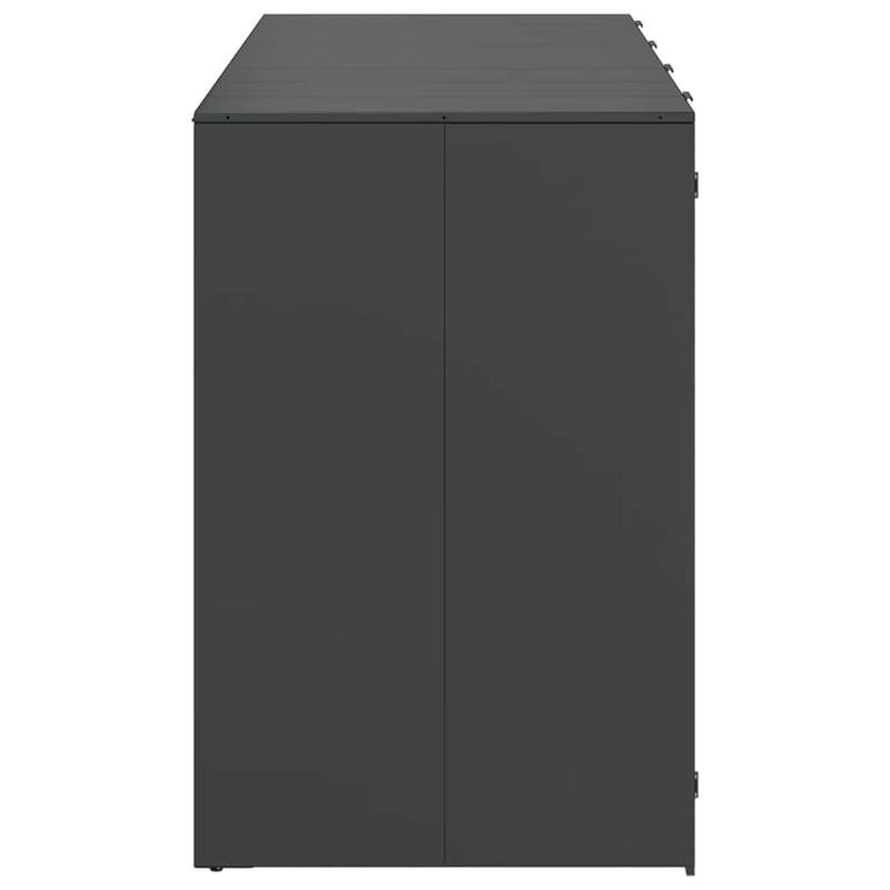 Wheelie Bin Storage for 3 Bins Anthracite 340 x 77.5 x 115.5 cm