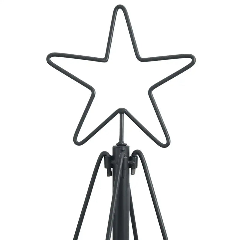 Christmas Cone Tree with Stand Black 180,5 cm Steel