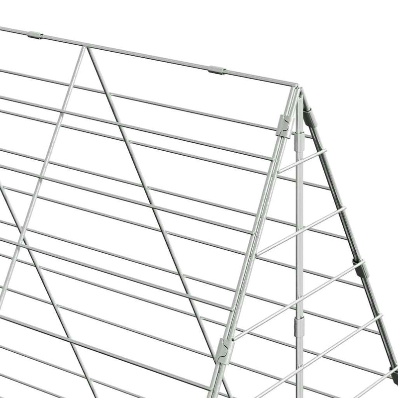 vidaXL Chicken Cage 2 pcs Silver 600 x 100 x 210 cm Galvanised Steel