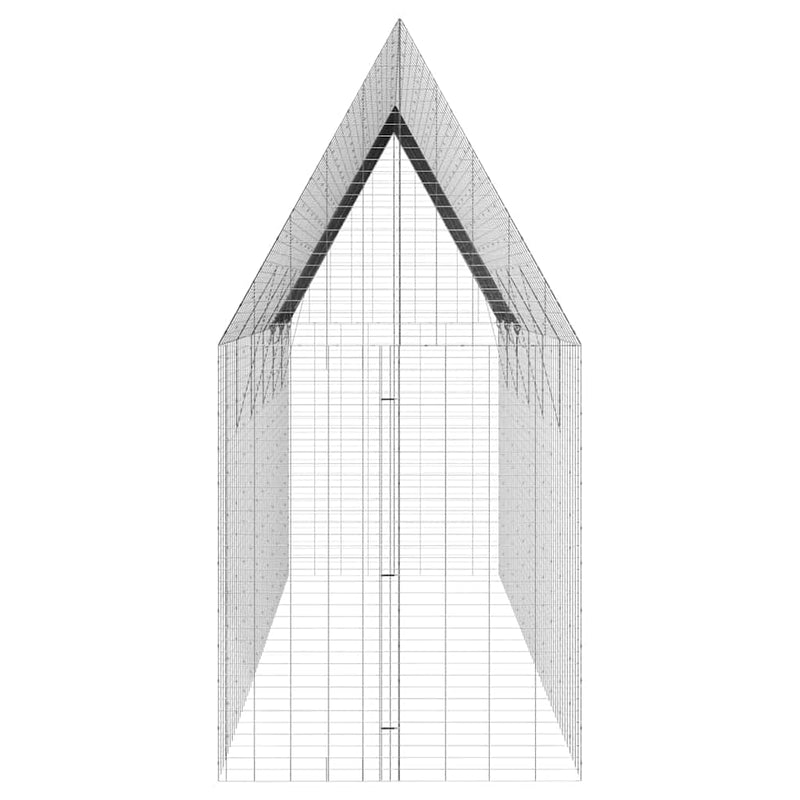 vidaXL Chicken Cage 2 pcs Silver 600 x 100 x 210 cm Galvanised Steel