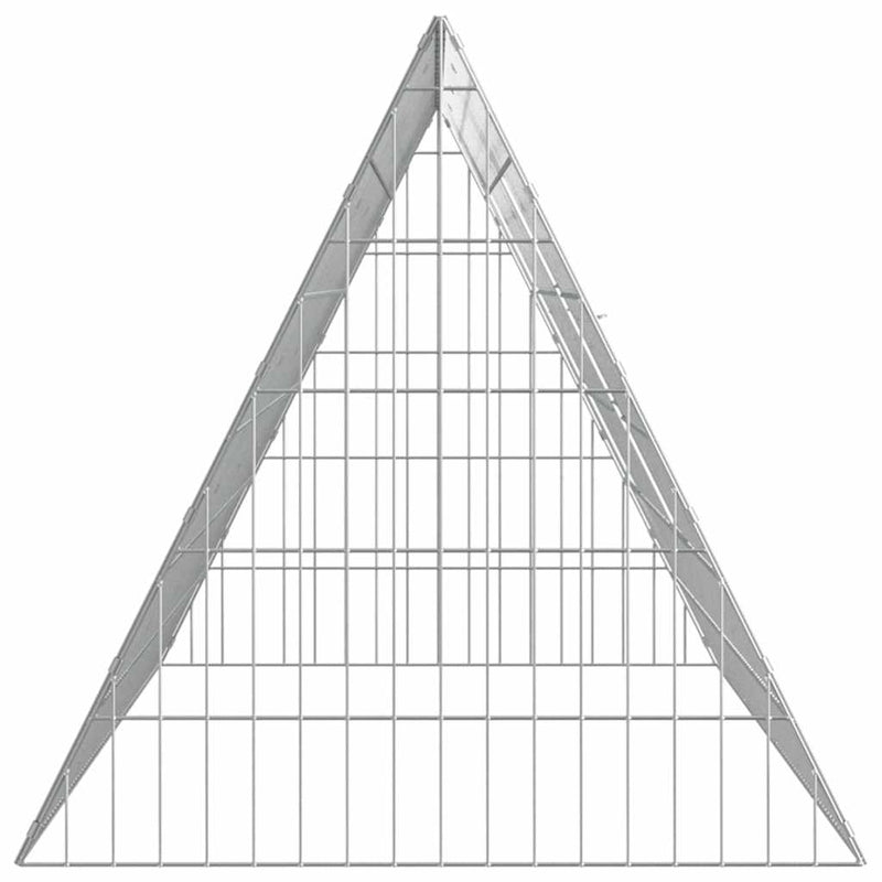 vidaXL Chicken Cage Silver 215 x 55 x 55 cm Galvanised Steel