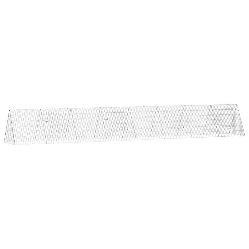 vidaXL Chicken Cage Silver 430 x 55 x 55 cm Galvanised Steel