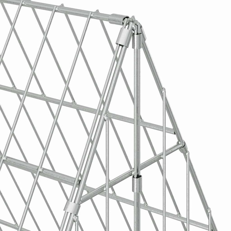 vidaXL Chicken Cage Silver 110 x 100 x 85 cm Galvanised Steel