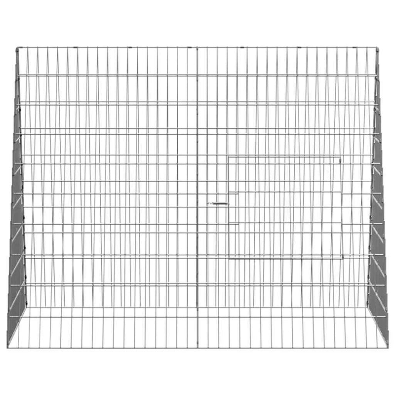 vidaXL Chicken Cage Silver 110 x 100 x 85 cm Galvanised Steel