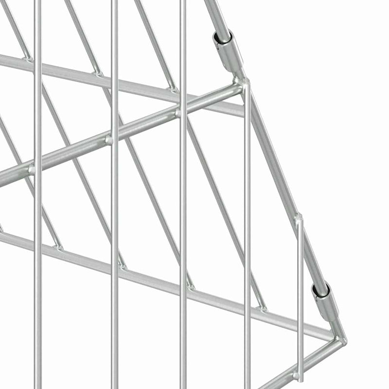 vidaXL Chicken Cage Silver 215 x 100 x 85 cm Galvanised Steel
