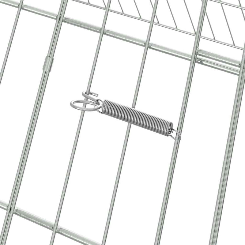 vidaXL Chicken Cage Silver 430 x 100 x 85 cm Galvanised Steel