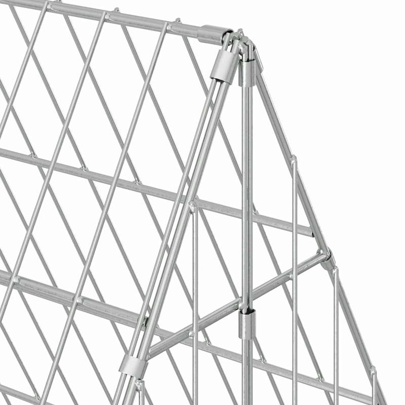vidaXL Chicken Cage Silver 430 x 100 x 85 cm Galvanised Steel