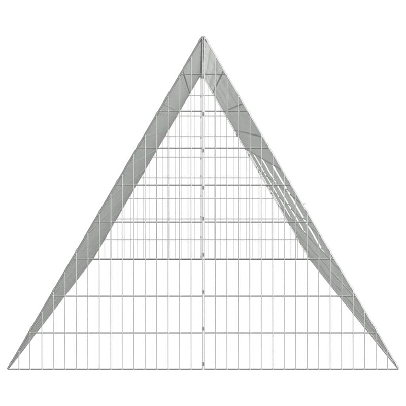 vidaXL Chicken Cage Silver 430 x 100 x 85 cm Galvanised Steel