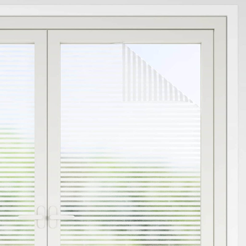 vidaXL Self-adhesive Window Film Frosted stripes 90 x 500 cm PVC