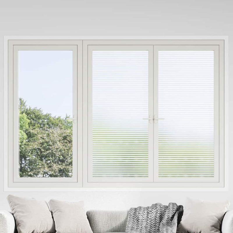 vidaXL Self-adhesive Window Film Frosted stripes 90 x 1000 cm PVC