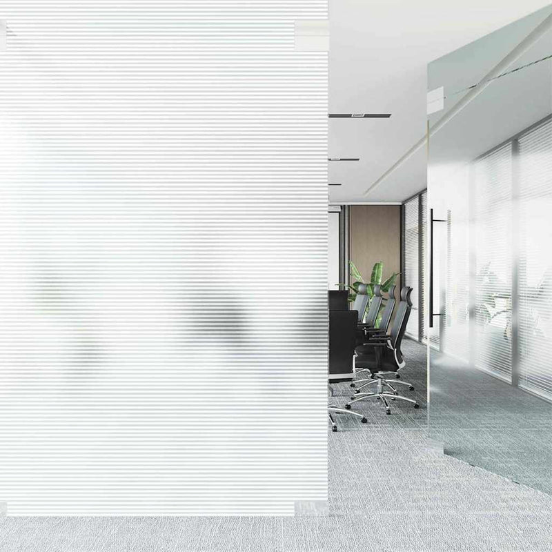 vidaXL Self-adhesive Window Film Frosted stripes 90 x 1000 cm PVC