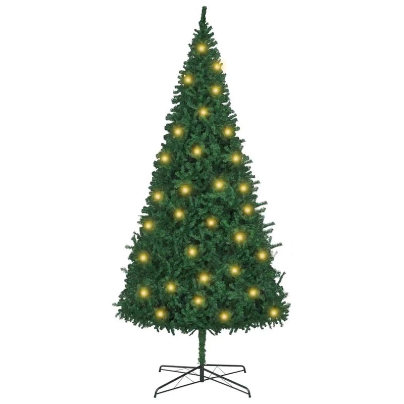 Christmas Tree with Decorative String Lights Green 400 cm PVC