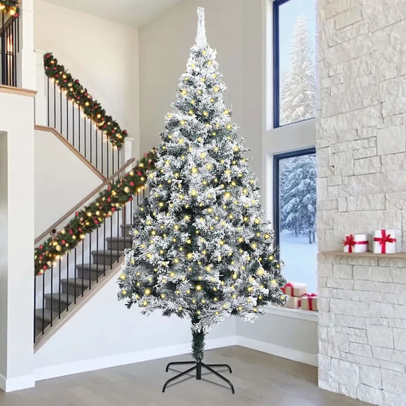 Artificial Pre-lit Christmas Tree Green 400 cm PVC