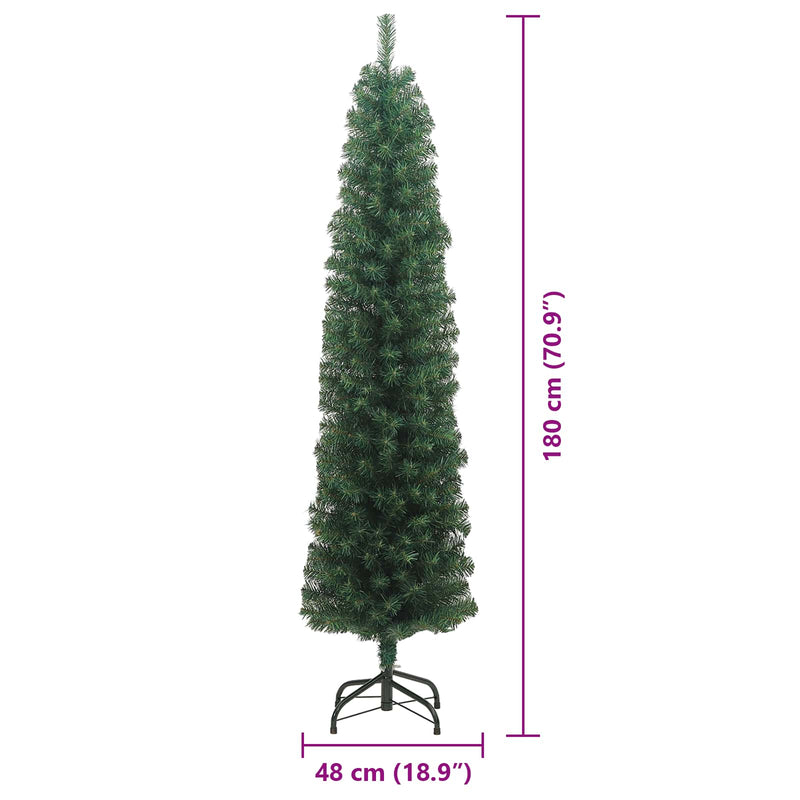 Artificial Christmas Tree with 300 LEDs with Stand Green 180 cm