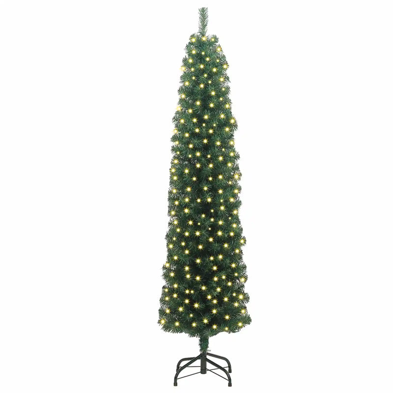 Artificial Christmas Tree with 300 LEDs with Stand Green 210 cm