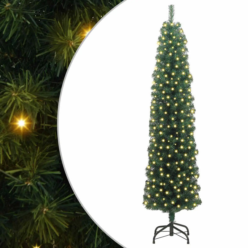 Artificial Christmas Tree with 300 LEDs with Stand Green 240 cm