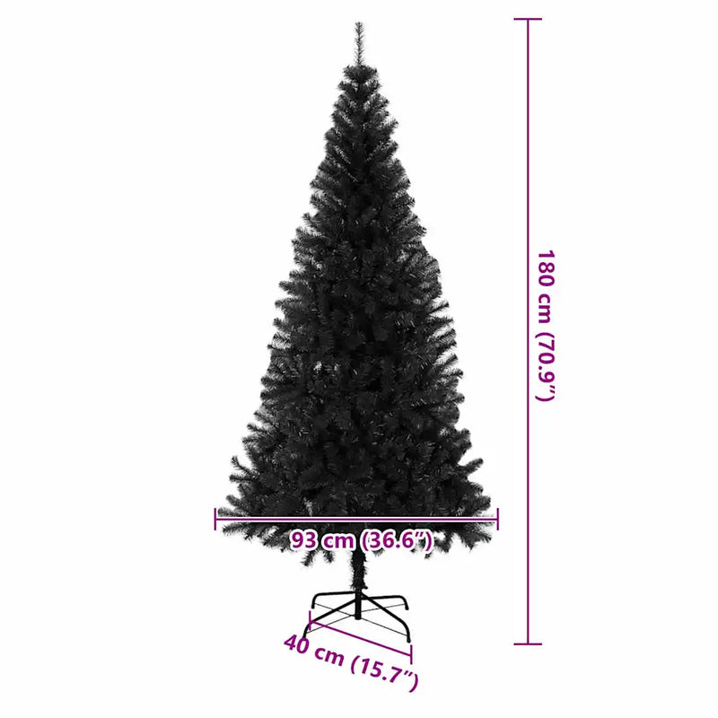 Christmas Tree Black 180 cm PVC