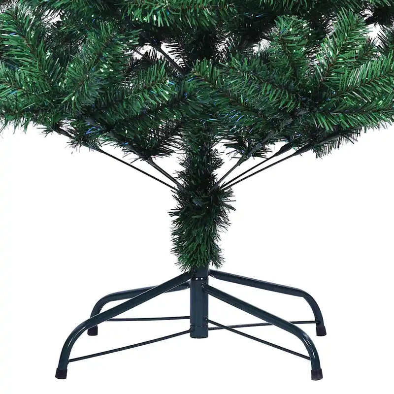 Artificial Pre-lit Christmas Tree Green 210 cm PVC and Metal