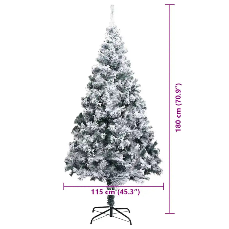 Artificial Christmas Tree White 180 cm PVC, Steel and Plastic