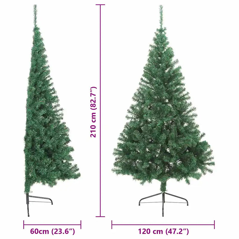 Artificial Pre-lit Christmas Tree Green 210 cm PVC