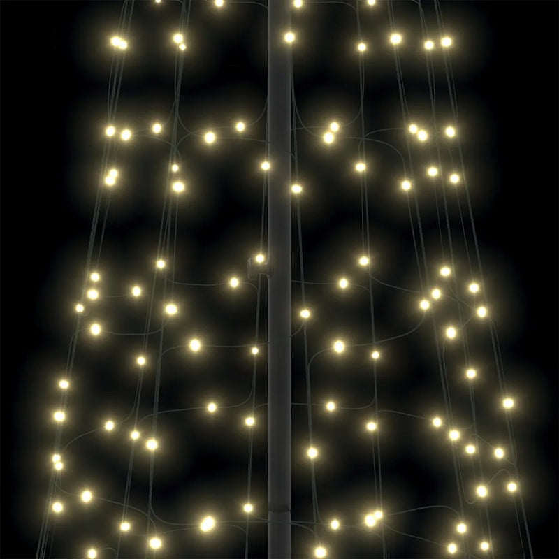 LED Christmas Tree with Ground Spikes Warm White 400 cm Iron