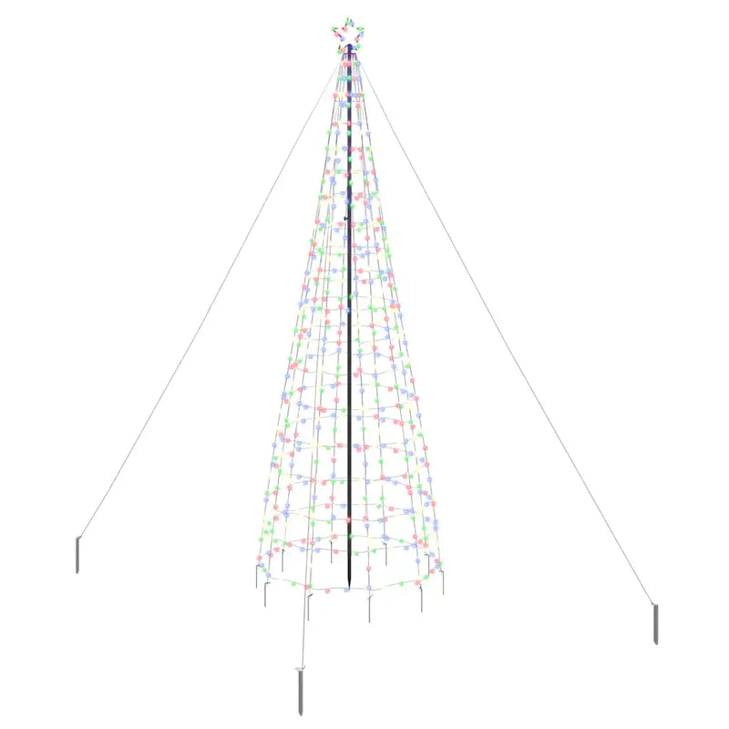LED Christmas Tree with Ground Spikes Multicolour 400 cm Iron