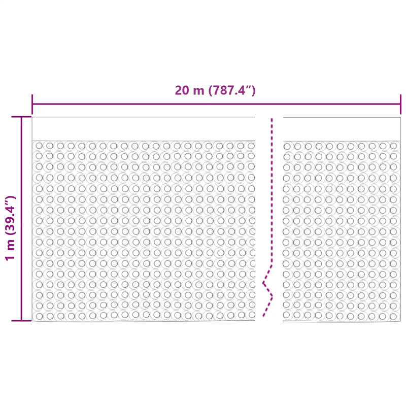 Dimpled Drainage Sheet Black 1 x 20 m HDPE