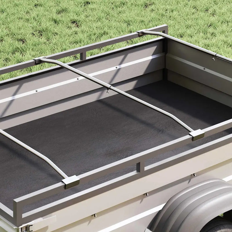 Tarpaulin Bracket for Trailers 4 pcs Silver 100-145 cm Aluminum